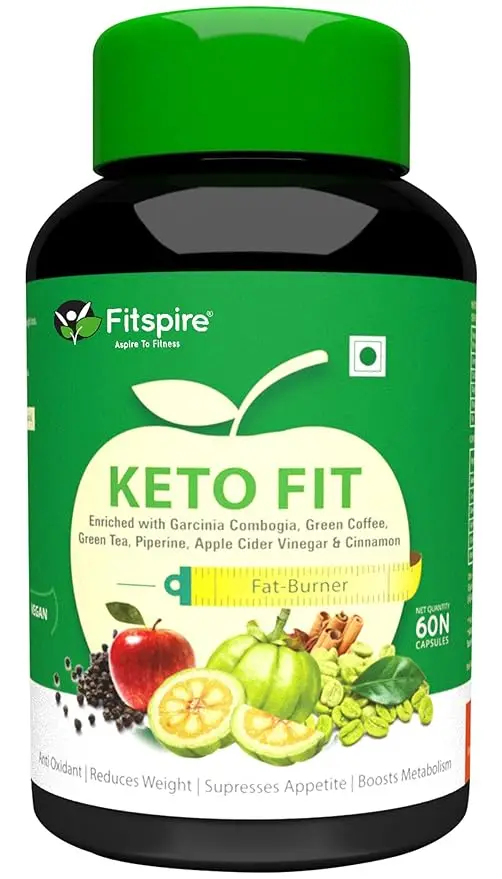 Fitspire Keto Fit with Green Tea & Green Coffee Extracts for Weight Management - Pack of 1 (60 Capsules)