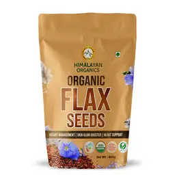 Himalayan Organics Certified Organic Flax Seeds - Enriched with Omega 3 & Zinc for Healthy Weight Management & Supports Heart Health icon
