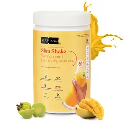 Kapiva Mango Slim Shake - Meal Replacement Drink With 6 Ayurvedic Herbs and 12 Superfoods to Help Manage Weight - 500 Grams (20 Servings) icon