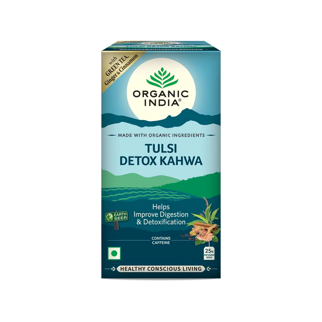 Organic India Tulsi Detox Kahwa - Pack of 1 (25 Tea Bags)