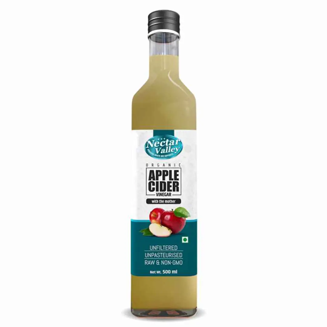 Nectar Valley Apple Cider Vinegar With Mother | Organic, Unfiltered & Unpasteurized | 500ml - 500 ml