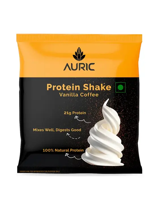 Auric Vegan Protein Powder for Men & Women - Vanilla coffee
