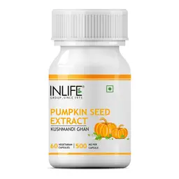 INLIFE - Pumpkin Seed Extract Supplement, 500 mg - 60 Vegetarian Capsules icon