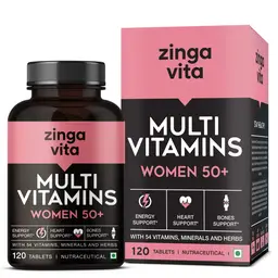 Zingavita - Multivitamin for Women 50+ - With 26 Vitamins, Minerals & Herbs - For Skin, Energy, Heart and Bones Support - 120 Multivitamin Tablets icon