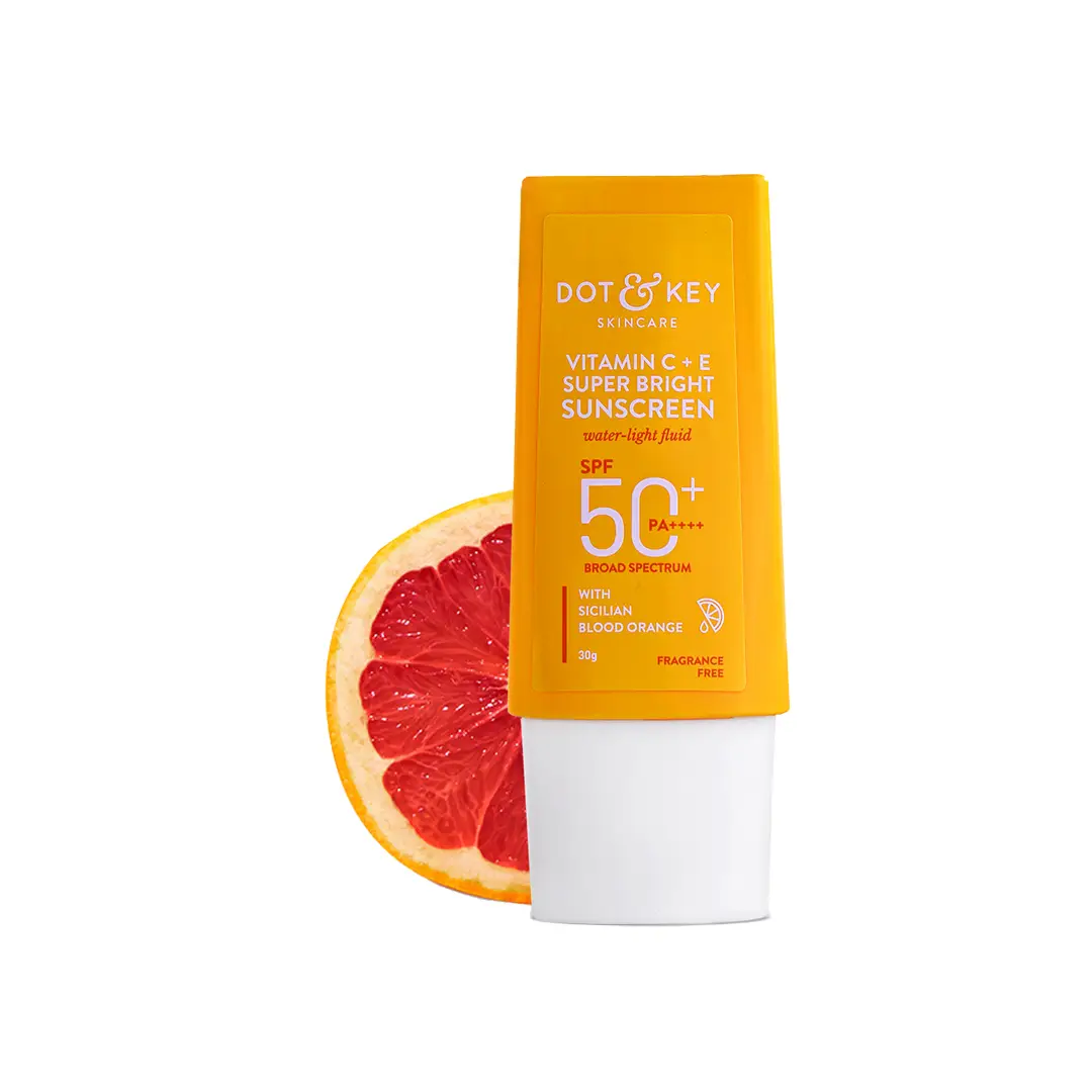 Dot & Key Sunscreen SPF 50 PA+++ with Vitamin C + E for Even Toned & Glowing Skin - 30 gm