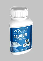 Vogue Wellness Calcium with Vitamin K27 for Bone Density and Joint Health   icon
