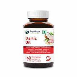 Sri Sri Tattva SupaSupp Garlic Oil with Coconut Oil CardiStrong - Helps manage Cholestrol, supports digestion, and improves blood circulation and blood presurre icon