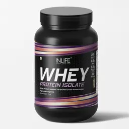 INLIFE - 100% Isolate Whey Protein Powder Supplement 27 grams protein per serving (Chocolate, 1kg) icon