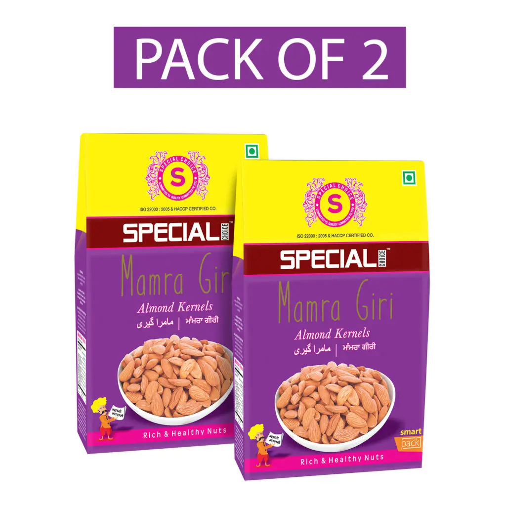Special Choice Mamra Giri (Almond Kernels) for Regulating Cholesterol Levels - Pack of 2 (200 gm)