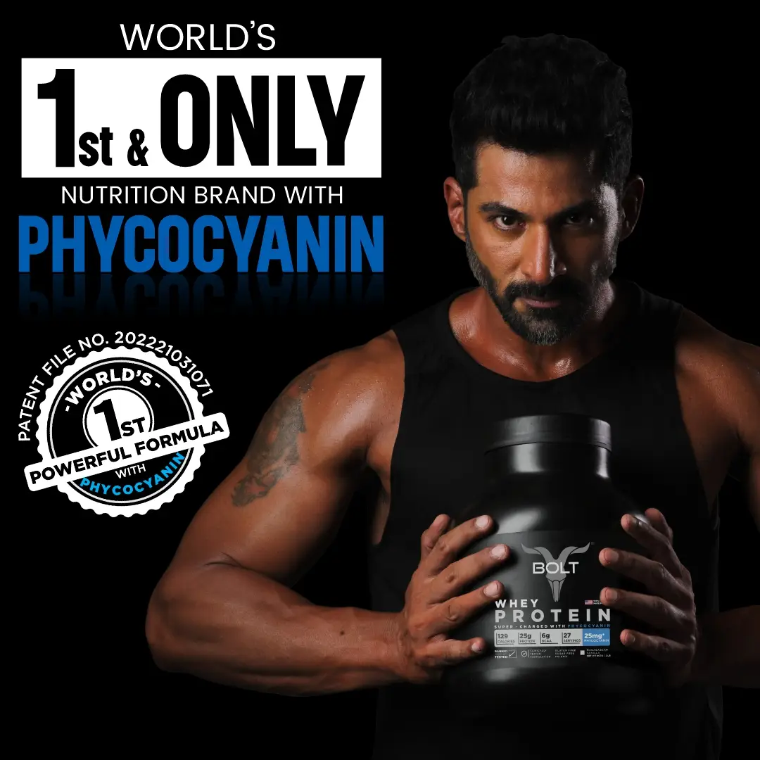 Buy Bolt Nutrition 100% Whey Protein with Superfood Phycocyanin for  Strength and Recovery - Madagascar Vanilla,2 lb Online in India