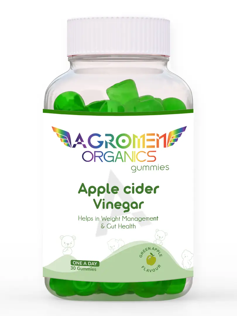 Agromen Organics - Apple Cider Vinegar - with Mineral and Vitamins - for Weight Loss - Pack of 1 (30 Gummies)