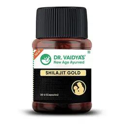 Dr. Vaidya's Shilajit Gold | 30 capsules | Ayurvedic Shilajit capsules for Men | Helps Improve Strength, Stamina & Energy icon