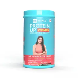 HealthKart -  HK Vitals ProteinUp Women, Triple Blend Whey Protein with Collagen & Biotin, for Better Skin, Hair, Strength & Energy (Chocolate, 400 g / 0.88 lb) icon