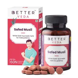 BBETTER VEDA Safed Musli Powder Tablets | Immunity booster, Improves Performance & Stamina for Men icon