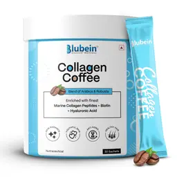 Blubein Real Collagen Coffee Premium blend of Arabica & Robust with Marine Collagen, Biotin, Vitamin-C, Hyaluronic Acid for Glowing Skin, Strong Hair and Nails icon