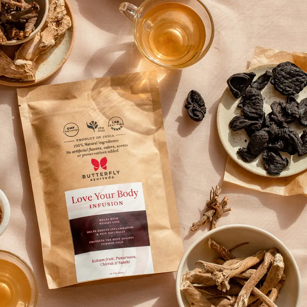 Butterfly Ayurveda - Love Your Body Infusion - For Weight Management - 20 Tea Bags - Pack of1(20Tea Bags)
