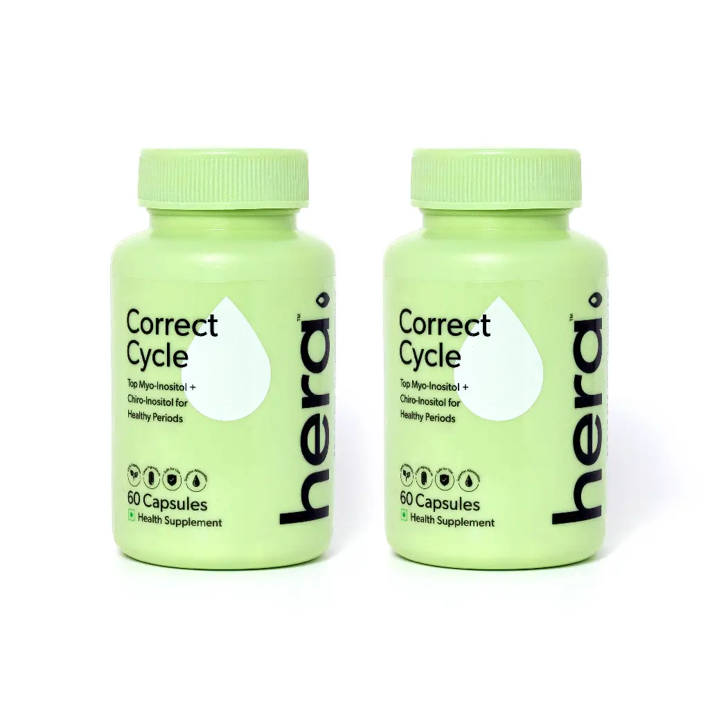 Hera - Correct Cycle for healthy and Regular period Cycles - Pack of 2 (120 Capsules)