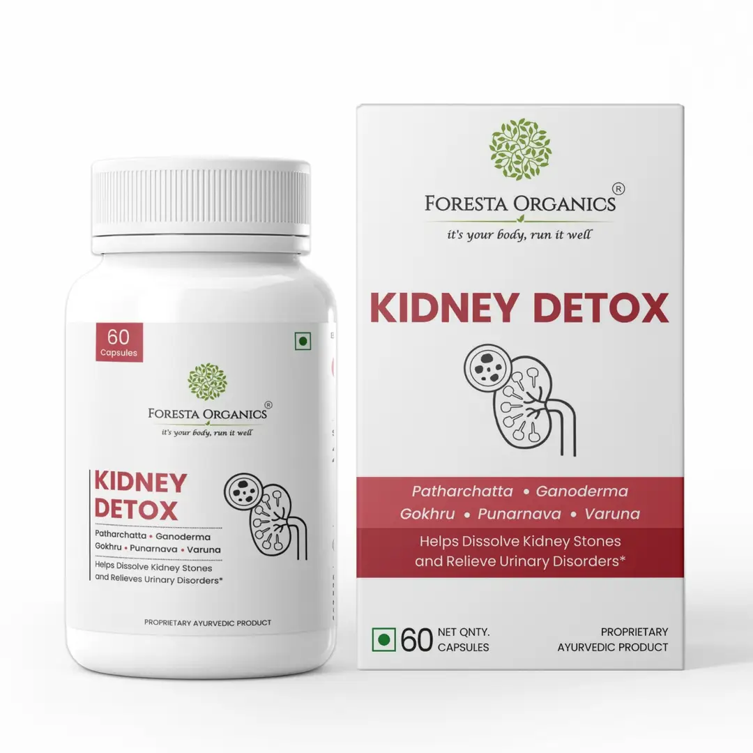 Foresta Organics - Kidney Detox with Varun, Punerneva & Ganoderma Kidney and Urinary Health - Pack of 1 (60 Capsules)