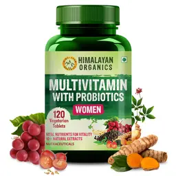 Himalayan Organics Multivitamin with Probiotics for Women with 60+ Natural Extracts, Vitamins & Minerals icon