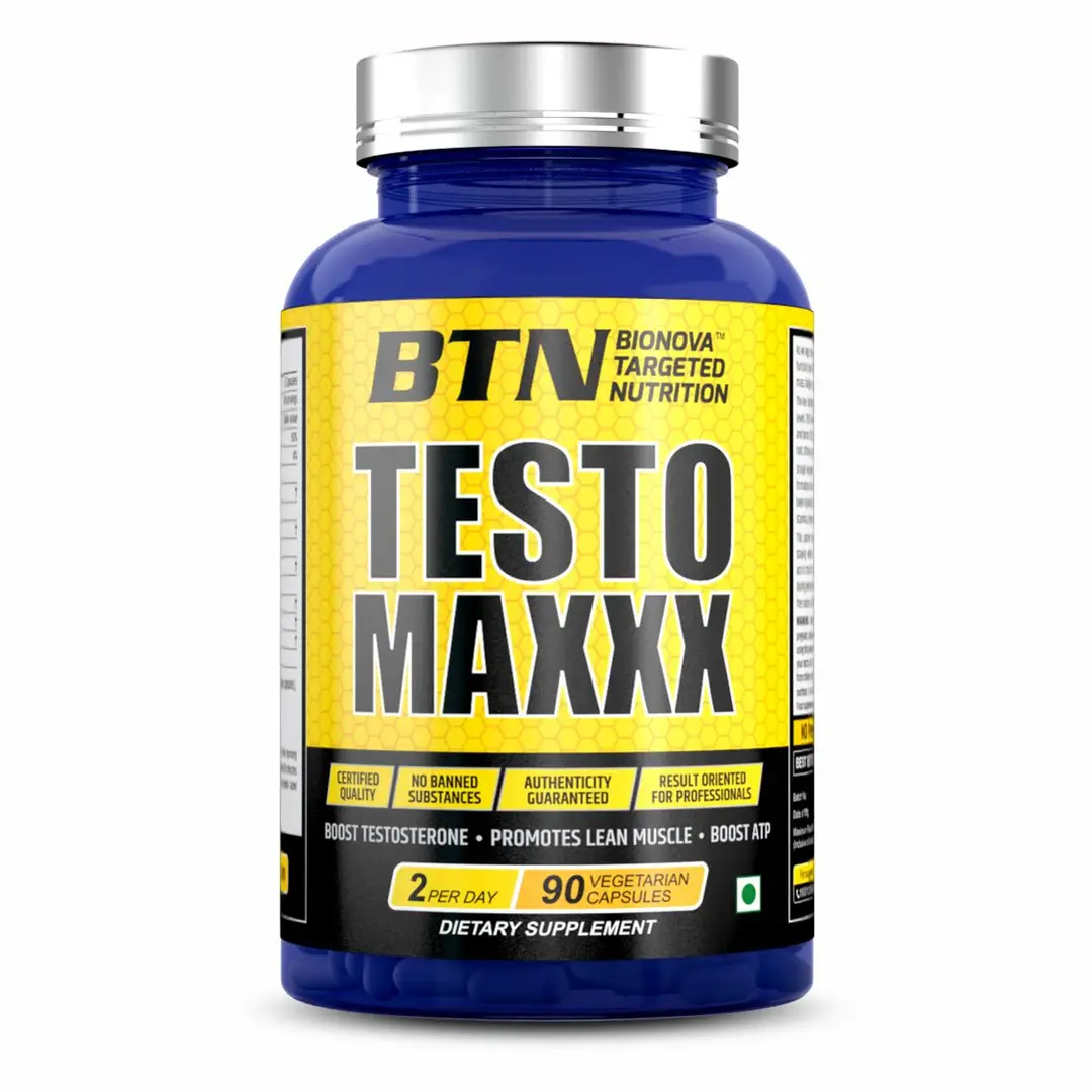 BTN Sports Testomaxxx - Tribulus Terrestris With Shilajit, Testosterone Supplement, - Pack of 1 (90 Capsules)