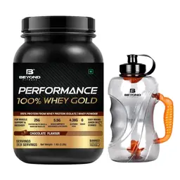Beyond Fitness Performance 100% Whey Gold with BCAA,Essential Amino Acids for Muscle Strength and Recovery and 1.5 Ltr Shaker Bottle icon