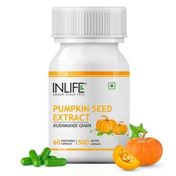INLIFE - Pumpkin Seed Extract Supplement, 500 mg - 60 Vegetarian Capsules icon