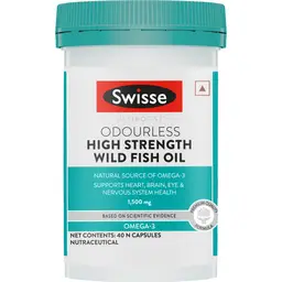 Swisse Ultiboost odourless high strength wild fish oil with 1500 mg - Omega 3 for heart brain joints and eyes icon