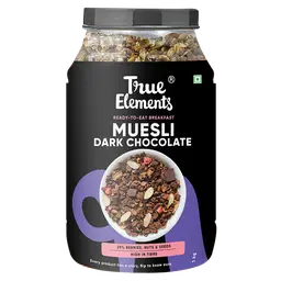 True Elements - Dark Chocolate Muesli |  Reduce the side effects of cocoa powder like bloating, constipation etc 1kg icon