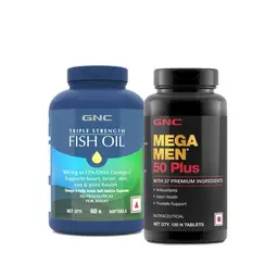 GNC -  Triple Strength Fish Oil & GNC -  Mega Men Multivitamin for Men 50+ Combo icon