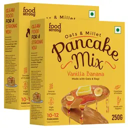 Foodstrong Oats and Millets Vanilla Banana Pancake Mix with Jaggery Powder, Foxtail Flour for Reducing Cholesterol And Blood Sugar Levels icon