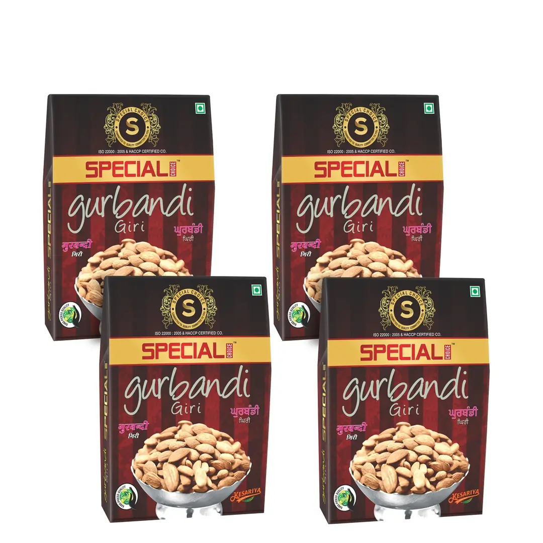 Special Choice Gurbandi Giri (Almond Kernels) Kesariya for Regulating Cholesterol Levels - Pack of 4 (1000 gm)
