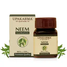 UPAKARMA Ayurveda Pure Herbs Neem Capsules Natural and Powerful Blood Purifier for Healthy Hair and Skin Wellness, 550 mg, 90 Veggie Capsules icon