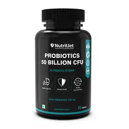 NutritJet -  Probiotic Supplement 50 Billion CFU With 20 Strains Helps Support Digestive  | 60 Veg Capsules | icon