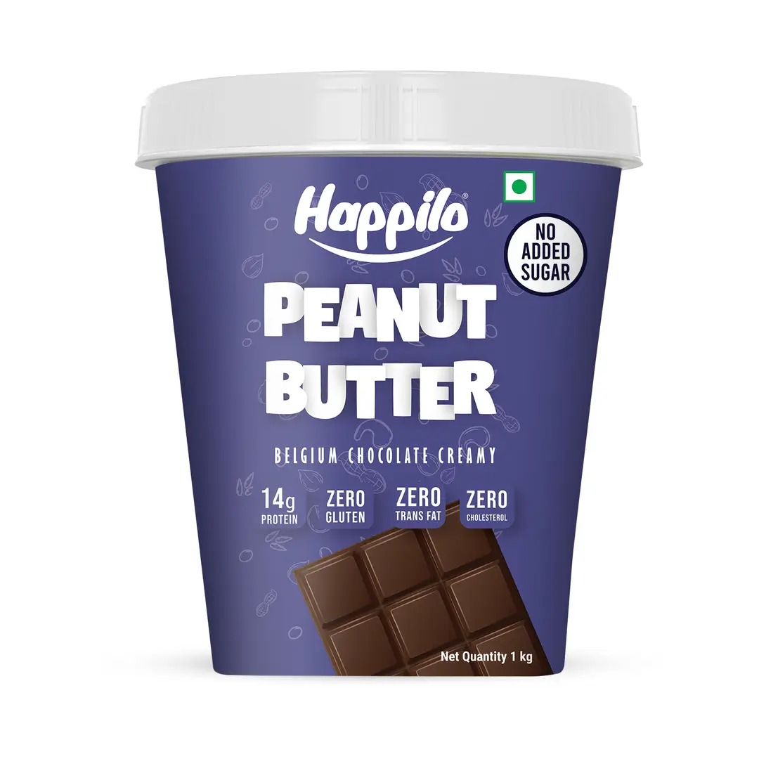 Happilo Belgium Chocolate Peanut Butter for Weight Management - Creamy,1000 gm