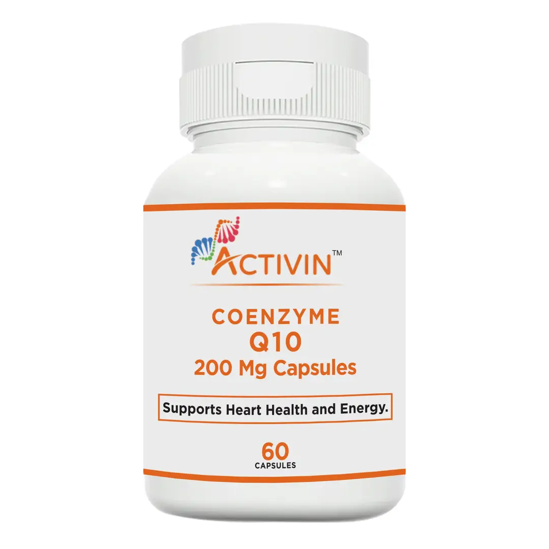 Activin Coenzyme Q10 200 mg for Supporting Heart, Vascular Health and Promotes Healthy Cellular Function - Pack of 1 (60 Capsules)