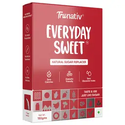 TruNativ Everyday Sweet Natural 1:1 White Sugar Replacer | Monk Fruit Extract | Zero Calories & Carb | Non GMO Sugar Replacement | Cooking & Diabetic Friendly Sweetener | No Bitter Aftertaste