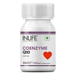 INLIFE - Coenzyme Q10 CoQ10 Ubiquinone Supplement, 100mg - 30 Chewable Tablets icon