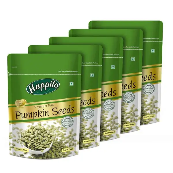 Happilo Premium Pumpkin Seeds - Pack of 5 (1000 gm)