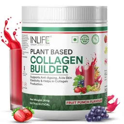 Inlife -  Vegan Collagen Builder Supplements - with Biotin from Sesbania, Vitamin C, Silica, Hyaluronic Acid, Vitamin E - for Skin and Hair    icon