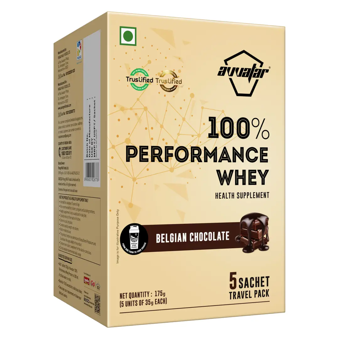 Avvatar Performance Whey Protein (Travel Pack) with 25g Protein for Building Strength and Enabling Muscle Growth