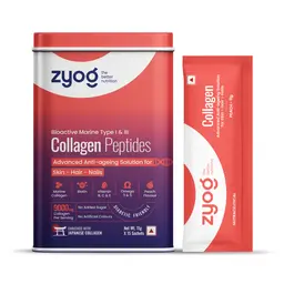 Zyog Bioactive Marine Collagen Peptides Type I & III with Hyaluronic Acid, Biotin, Vitamin B, C & E for Advanced Anti-ageing Solution for Skin, Hair and Nail icon