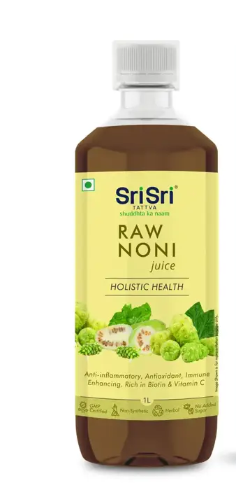 Sri Sri Tattva Raw Noni Juice - Holistic Health - High in Nutrient, Rich in Vitamin C, Biotin and Minerals, helps support your immune system - Pack of 1 (1000 ml)