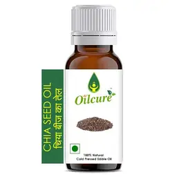 Oilcure - Chia Seed Oil Cold Pressed - With Omega-3 Fatty Acids - for Supporting Digestive Health, Promoting A Healthy Gut icon