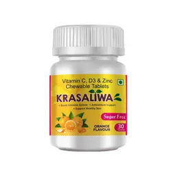 Krasaliwa - Vitamin C, D3 ,Zinc and Amla Chewable Tablet - for Supporting Bone Health icon
