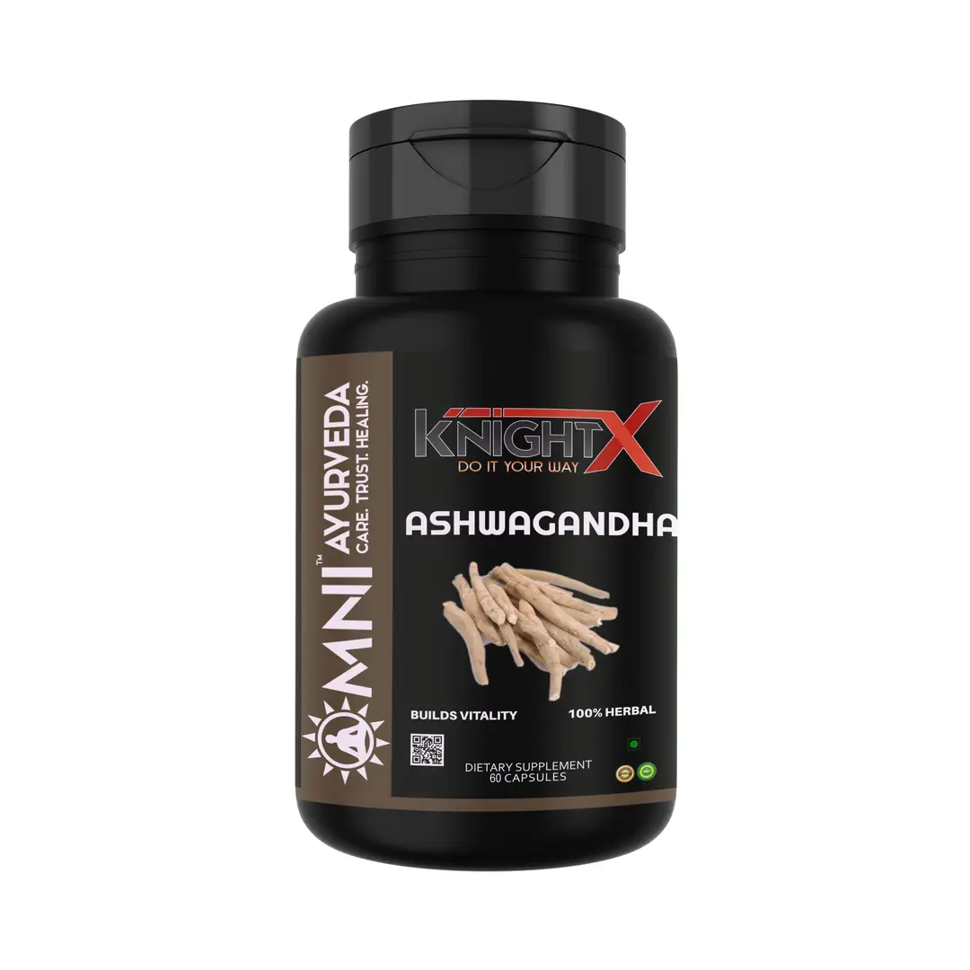 KnightX - Ashwagandha Capsules - Boost Energy, Strength and Stamina - 60 Capsules - Pack of 1 (60 Capsules)