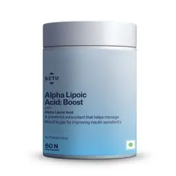 Setu Alpha Lipoic Acid 300 mg, Max Absorption, Boost Liver Function, Healthy Blood Sugar, Boost Energy Level, Pure & Potent Antioxidant icon