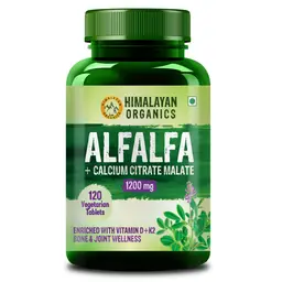 Himalayan Organics: Alfalfa, Calcium Citrate Malate 1200mg, Strengthens Bones, Reduces Back & Joint Pain icon