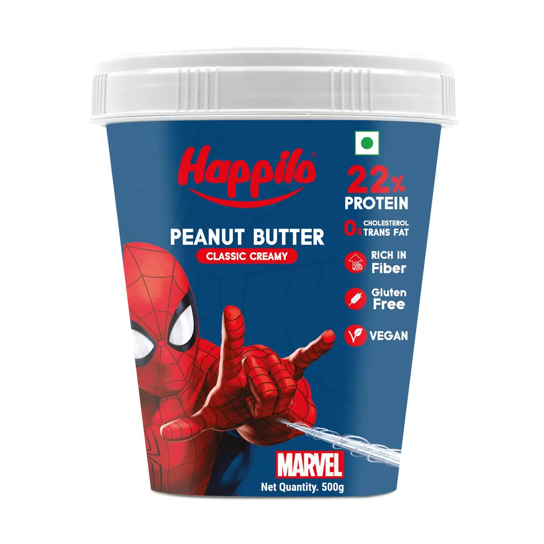 Happilo Marvel Classic Peanut Butter for Weight Management - Classic Creamy,510 gm