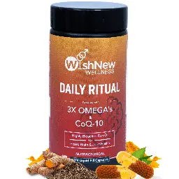 Wishnew Wellness Daily Ritual Triple Strength Fish Oil with Omega-3S and Coq-10 60 for Cardiovascular Health icon