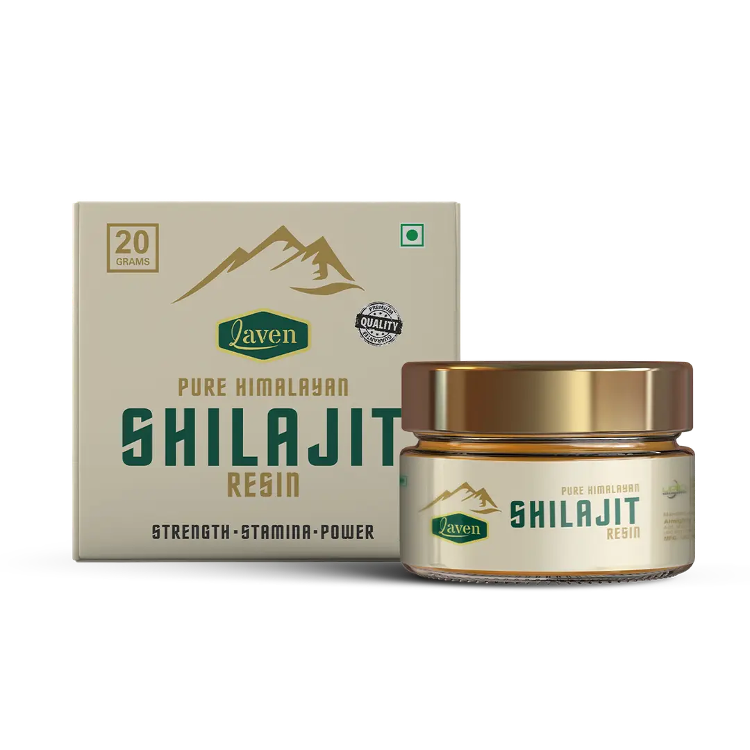 Laven Pure Himalayan Shilajit Resin for Improving Performance, Power and Stamina - 20 gm